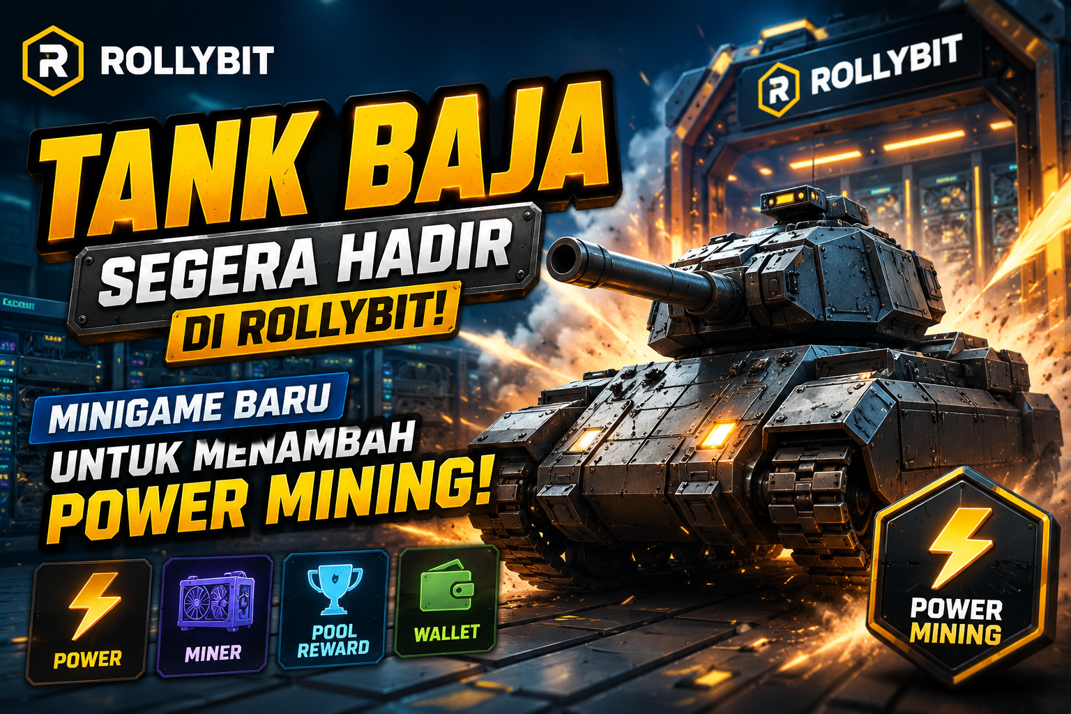 Tank Baja Rollybit: Minigame Power Mining