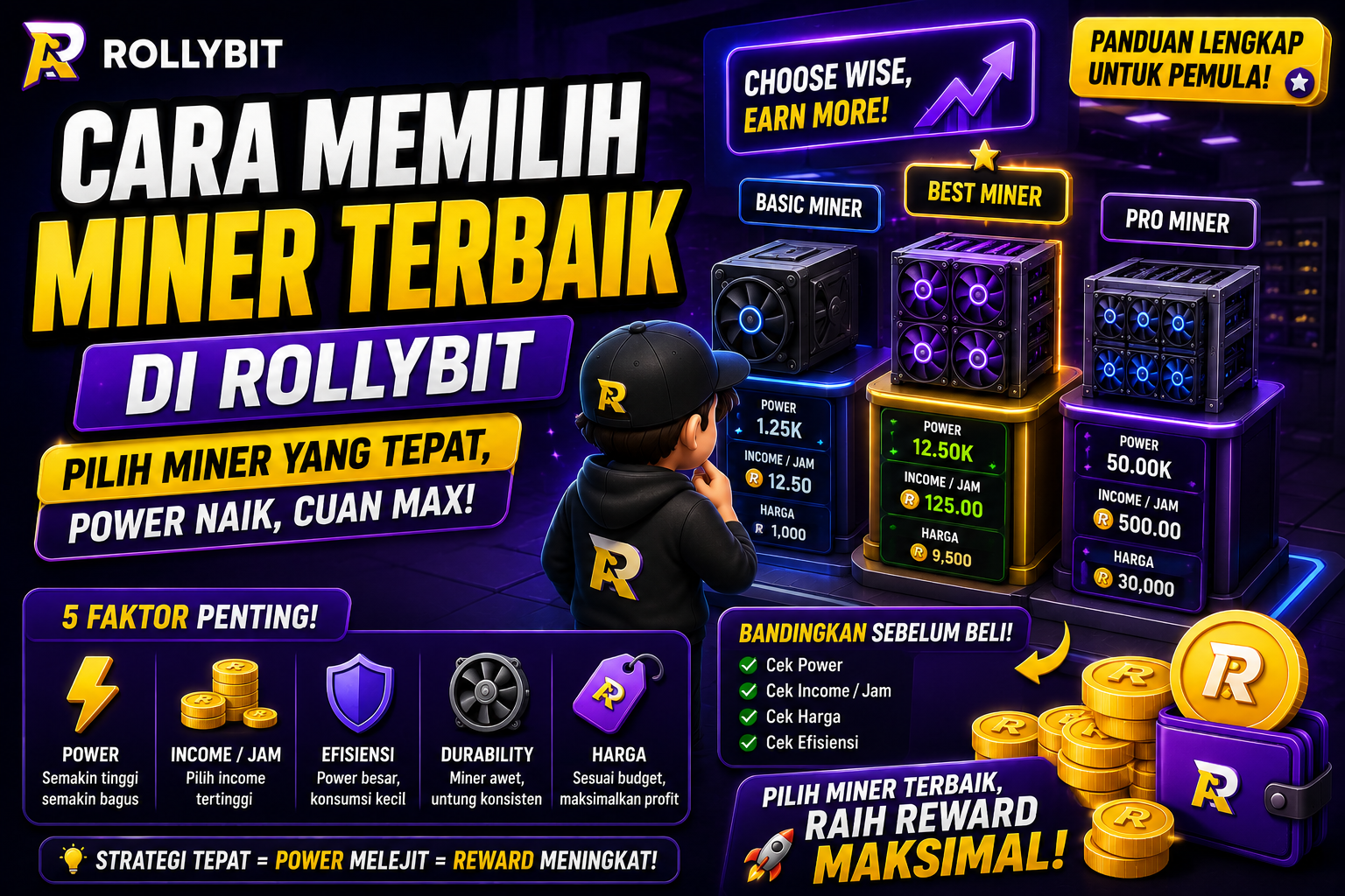 Cara Memilih Miner Terbaik di Rollybit